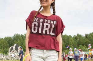 Russia Portraits In NYC-Themed Clothing