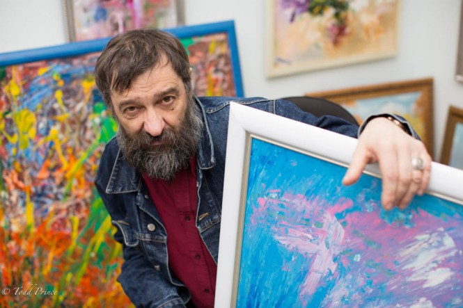Oleg, a local artist, worries about perserving Kursk's historical center.