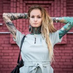 Sophia, 22, grew up in Sevastopol in Crimea and moved to Moscow four years ago after falling in love with a young man from the Russian capital. She recently tattooed her body.