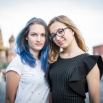 Arina, 16, and Yulia, 18, were celebrating Yulia's birthday. The two met in Greece last year during a summer holiday.