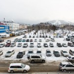 A view of Yuzhno-Sakhalinsk on a cloudy day.