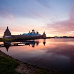 The Solovetsky Monastery at around 1am.
