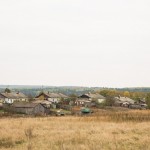Troitskoe Village as seen from the distance.