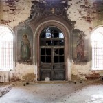 The inside an of an abandoned church in Vladimir region.