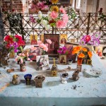 Russians leave icons, flowers and candles in this abandoned church.