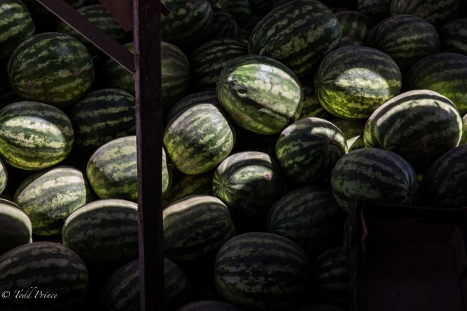 Watermelons at Kyrgyz Street Fruit Market